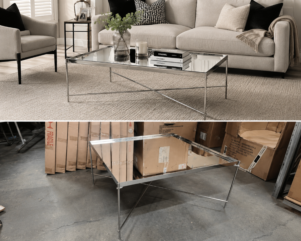 Mirrored Chrome Coffee Table - Mirrored Chrome Coffee Table